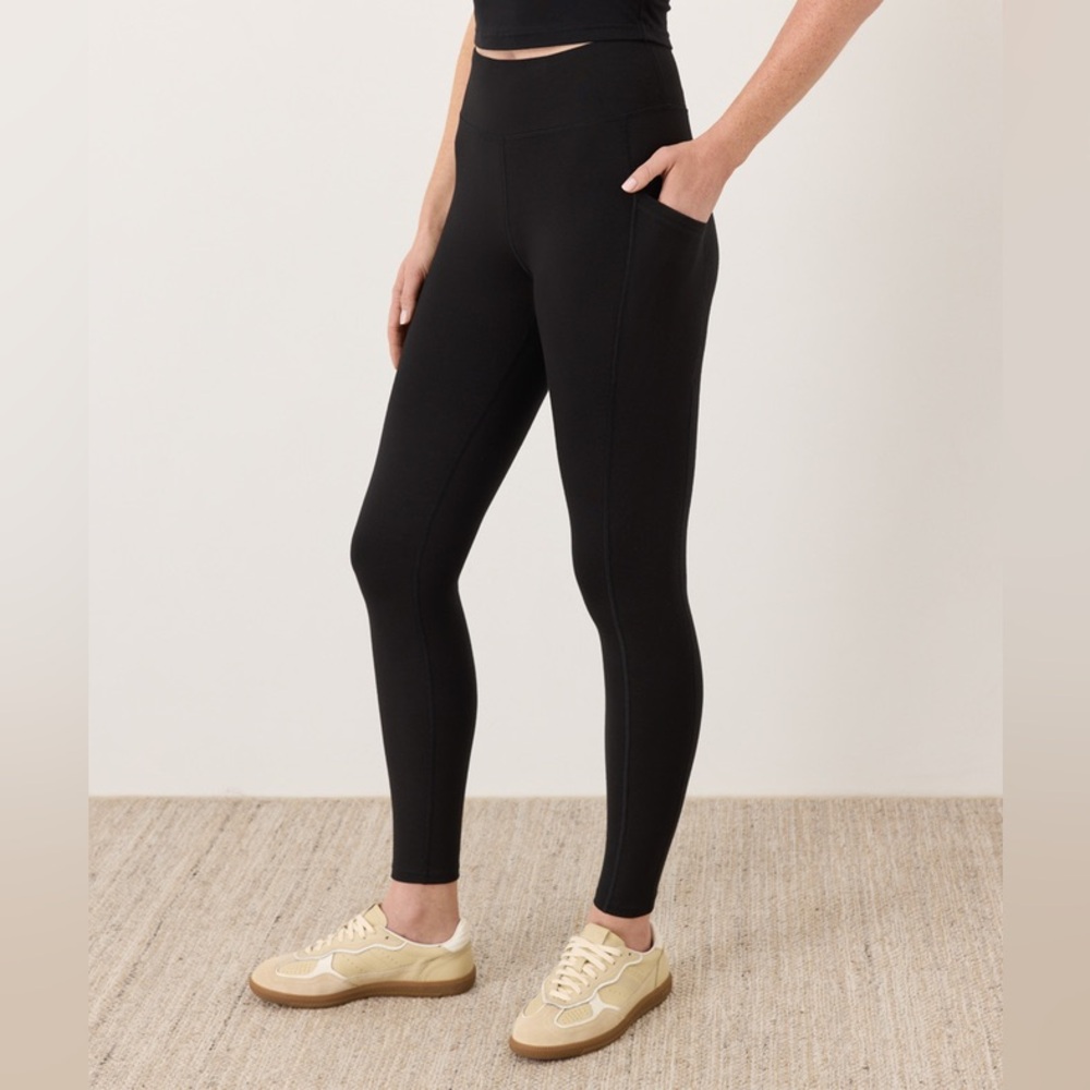 Pact Black High-Rise Pocket Leggings